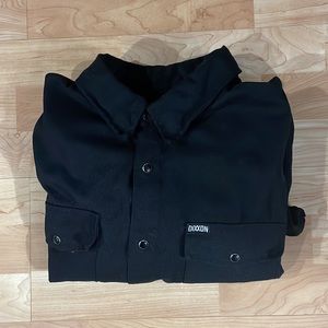 Dixxon Flannel solid black snap button XL